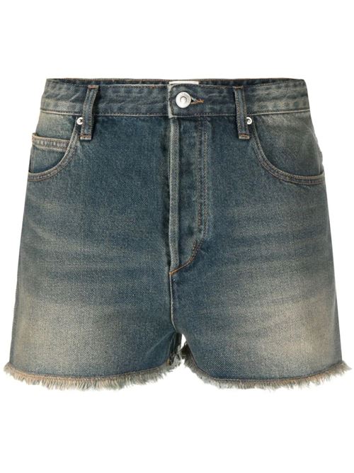 Indigo blue organic cotton shorts Isabel Marant | SH0001FAB1H04I30FB